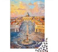 Rompecabezas para Adolescentes De 1000 Piezas St. Peter's Basilica, Vatican City-2 Rompecabezas para Adultos Juego De Ingenio Regalos para Mujeres Desafiante De Completar 52x38cm/1000pcs