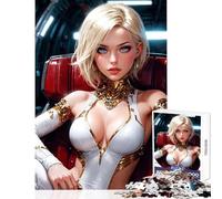 Rompecabezas para Adolescentes de 1000 Piezas Stacey Starlight en el Asiento del piloto Juguetes antiestrés Regalo de cumpleaños Juegos Divertidos Actividades Divertidas en casa tamaño 38x52cm