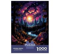 Rompecabezas para Adolescentes De 1000 Piezas Starry Night Camping Adventure Rompecabezas para Adultos Juego Familiar Difícil Difícil Cumpleaños Y Navidad 52x38cm/1000pcs