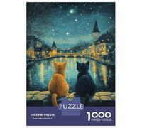 Rompecabezas para Adolescentes De 1000 Piezas Stars Over The River Rompecabezas para Adultos Juguetes Antiestrés Decoración De Pared Interacción Entre Padres E Hijos 52x38cm/1000pcs