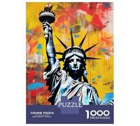 Rompecabezas para Adolescentes De 1000 Piezas Statue of Liberty Punk Rompecabezas para Adultos Juegos Relajantes Análisis Y Lógica Difícil Y Desafiante 38x26cm/1000pcs
