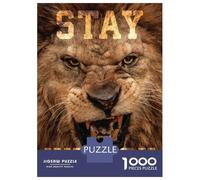 Rompecabezas para Adolescentes De 1000 Piezas Stay Hungry Lion Hustle Rompecabezas para Adultos Juego De Ingenio Una Obra De Arte Actividades Divertidas En Casa 38x26cm/1000pcs
