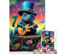 Rompecabezas para Adolescentes de 1000 Piezas Steampunk Dino Guitarrista Juguetes antiestrés Regalo de cumpleaños Juego práctico descompresión Intelectual tamaño 38x26cm
