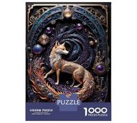 Rompecabezas para Adolescentes De 1000 Piezas Steampunk Red Fox Art Deco Rompecabezas para Adultos Juego Familiar Pero Divertido Y Humorístico Actividades Divertidas En Casa 38x26cm/1000pcs