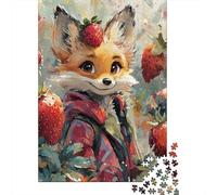 Rompecabezas para Adolescentes De 1000 Piezas Strawberry Fox Backpack Rompecabezas para Adultos Juegos Relajantes Análisis Y Lógica Difícil Y Desafiante 52x38cm/1000pcs