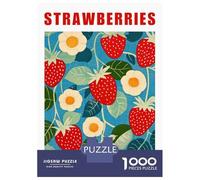 Rompecabezas para Adolescentes De 1000 Piezas Strawberry Retro Kitchen Art Print Rompecabezas para Adultos Juego De Ingenio Regalos para Mujeres Desafiante De Completar 38x26cm/1000pcs