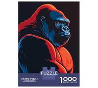 Rompecabezas para Adolescentes De 1000 Piezas Stylized Gorilla Portrait Rompecabezas para Adultos Juguetes Antiestrés Arte De Pared Regalos De Cumpleaños Y Únicos 52x38cm/1000pcs