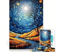Rompecabezas para Adolescentes de 1000 Piezas Sueños Celestiales Bordes Impecables Juego Divertido para Pensar Tiempo Divertido Acogedor Arte Navideño Exhibición (50x75cm)