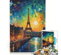 Rompecabezas para Adolescentes de 1000 Piezas Sueños parisinos Juguetes antiestrés desafío difícil fortalece el Amor Entre Parejas 38x52cm