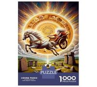 Rompecabezas para Adolescentes De 1000 Piezas Sun God'S Chariot Ancient Mysteries Unveiled Rompecabezas para Adultos Juegos Relajantes Corte De Precisión Diversión En Casa Actividades, 38x26cm/1000pc