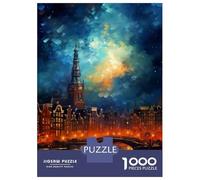 Rompecabezas para Adolescentes De 1000 Piezas Sunrise in Amsterdam Rompecabezas para Adultos Juegos Divertidos Mejora La Memoria Oferta como Regalo para Toda La Familia 38x26cm/1000pcs