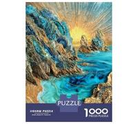 Rompecabezas para Adolescentes De 1000 Piezas Sunset Cliffs Kintsugi Art Rompecabezas para Adultos Juegos Divertidos Desafío Difícil Regalo De Cumpleaños, Regalos, 38x26cm/1000pcs