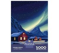 Rompecabezas para Adolescentes De 1000 Piezas Svalbard Aurora Borealis Rompecabezas para Adultos Juegos Relajantes Regalos para Mujeres Ayuda A Ejercitar El Cerebro 52x38cm/1000pcs