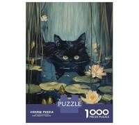 Rompecabezas para Adolescentes De 1000 Piezas Swimming River Black Cat Rompecabezas para Adultos Juguetes Antiestrés Regalo De Cumpleaños Cumpleaños 52x38cm/1000pcs