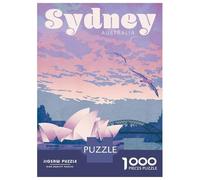 Rompecabezas para Adolescentes De 1000 Piezas Sydney Australia Travel Rompecabezas para Adultos Juegos Divertidos Desafío Difícil Regalo De Cumpleaños, Regalos, 38x26cm/1000pcs