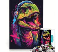 Rompecabezas para Adolescentes de 1000 Piezas T-Rex Himno del Rock Juegos relajantes análisis y lógica Regalo de cumpleaños o para viajeros 38x52cm