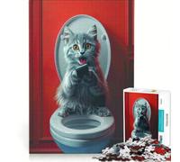 Rompecabezas para Adolescentes de 1000 Piezas Tabby Que envía Mensajes de Texto Juego Imposible para Relajarse intelectualmente Regalo para Mujeres 38x52cm