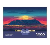 Rompecabezas para Adolescentes De 1000 Piezas Table Mountain South Africa Landscape Rompecabezas para Adultos Juego De Ingenio Aliviador del Estrés 52x38cm/1000pcs