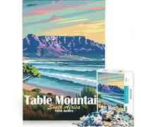 Rompecabezas para Adolescentes de 1000 Piezas Table Mountain Sudáfrica Un Juego de ingenio Divertido y Original cumpleaños o Navidad 38x52cm