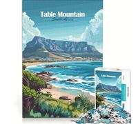 Rompecabezas para Adolescentes de 1000 Piezas Table Mountain Sudáfrica Un Juego de ingenio Divertido y Original cumpleaños o Navidad 38x52cm