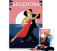 Rompecabezas para Adolescentes de 1000 Piezas Tango Argentino,articulaciones Suaves,diversión para ejercitar el Cerebro,Juego Relajante, Divertido (38x52cm)