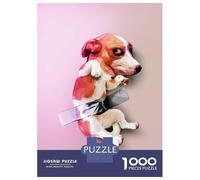 Rompecabezas para Adolescentes De 1000 Piezas Taped Shy Dog Rompecabezas para Adolescentes Juegos Relajantes para La Diversión Familiar Juego Desafiante Regalos 70x50cm/1000pcs