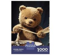 Rompecabezas Para Adolescentes De 1000 Piezas Teddy Bear Drummer Poster, Picture, Metal Print, Paint by Creed Rompecabezas Juego De Ingenio Análisis Y Lógica Actividades Divertidas En Casa 70x50cm/100