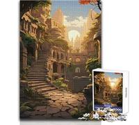 Rompecabezas para Adolescentes de 1000 Piezas, Templo Antiguo, Juegos educativos, Corte de precisión, Regalos de Amigo Secreto, tamaño 38x52cm