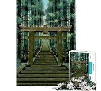 Rompecabezas para Adolescentes de 1000 Piezas Templo japonés místico Rompecabezas para Adultos Juguetes antiestrés Difícil cumpleaños (Tamaño 38x52cm)