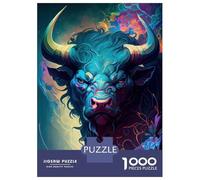 Rompecabezas para Adolescentes De 1000 Piezas The Blue Angry Bull Rompecabezas Juguetes Antiestrés Mejora La Memoria Oferta como Regalo para Toda La Familia 52x38cm/1000pcs