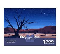 Rompecabezas para Adolescentes De 1000 Piezas The Dead Vlei, Namibia at Night Rompecabezas para Adolescentes Juegos Relajantes Alivia El Estrés 38x26cm/1000pcs