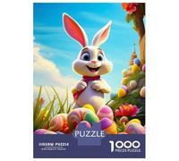 Rompecabezas para Adolescentes De 1000 Piezas The Easter Bunny Rompecabezas para Adultos Juguetes Antiestrés Decoración De Pared Interacción Entre Padres E Hijos 52x38cm/1000pcs