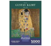 Rompecabezas para Adolescentes De 1000 Piezas The Kiss by Gustav Klimt Rompecabezas para Adultos Juguete Decoración De Pared Mejora La Memoria Regalos De Cumpleaños Y Únicos 52x38cm/1000pcs