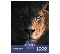 Rompecabezas para Adolescentes De 1000 Piezas The Lion in The Dark Rompecabezas para Adultos Juguete Decoración De Pared Carrera De Velocidad Manual Desafío Educativo 52x38cm/1000pcs