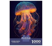 Rompecabezas para Adolescentes De 1000 Piezas The Mysterious Jellyfish 1 Rompecabezas para Adultos Juego De Ingenio para Mejorar La Memoria Actividades Divertidas En Casa 70x50cm/1000pcs