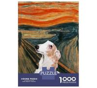 Rompecabezas para Adolescentes De 1000 Piezas The Scream Borzoi Rompecabezas para Adultos Juegos Relajantes Regalo De Cumpleaños Diversión En Casa Actividades, 52x38cm/1000pcs