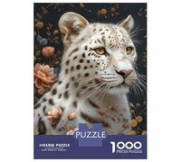 Rompecabezas para Adolescentes De 1000 Piezas The White Leopard Rompecabezas para Adultos Juego Práctico Una Obra De Arte Cumpleaños 52x38cm/1000pcs