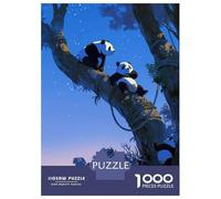 Rompecabezas para Adolescentes De 1000 Piezas Three Pandas in Trees Rompecabezas para Adolescentes Juegos Relajantes para La Diversión Familiar Juego Desafiante Regalos 70x50cm/1000pcs