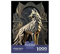Rompecabezas para Adolescentes De 1000 Piezas Throne of Golden Wolf Rompecabezas para Adultos Juguetes De Bricolaje Análisis Y Lógica Regalo De Cumpleaños, Regalos, 52x38cm/1000pcs