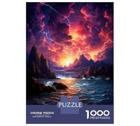Rompecabezas para Adolescentes De 1000 Piezas Thunderstorm Over The Ocean Rompecabezas para Adolescentes Juegos Relajantes Decoración Perfecta Regalos De Cumpleaños Y Únicos 38x26cm/1000pcs