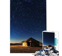 Rompecabezas para adolescentes de 1000 piezas Tienda de campaña en el desierto bajo un cielo estrellado Diversión en casa actividades decoración de pared juegos educativos Apto para mayores de 14 años