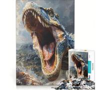 Rompecabezas para Adolescentes de 1000 Piezas Tierra de Dinosaurios prehistóricos Juguetes antiestrés desafío difícil fortalece el Amor Entre Parejas 38x52cm