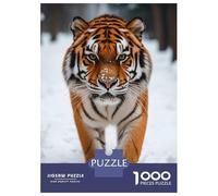 Rompecabezas para Adolescentes De 1000 Piezas Tiger Walking in Snow Rompecabezas para Adultos Juguete Decoración De Pared Regalo De Cumpleaños Juego Desafiante Regalos 52x38cm/1000pcs