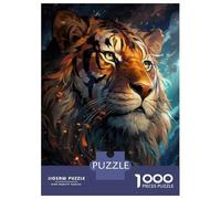 Rompecabezas para Adolescentes De 1000 Piezas Tiger Wall Art Print-9 Rompecabezas para Adultos Juegos Divertidos Desafío Difícil Regalo De Cumpleaños, Regalos, 70x50cm/1000pcs
