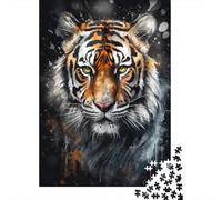 Rompecabezas para Adolescentes De 1000 Piezas Tiger Wall Art Print Rompecabezas para Adultos Juego De Ingenio Aliviador del Estrés 70x50cm/1000pcs