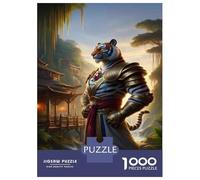 Rompecabezas para Adolescentes De 1000 Piezas Tiger Warrior Armor Statue Rompecabezas para Adultos Juego Práctico Mejora La Memoria Gran Regalo para Jugar 52x38cm/1000pcs