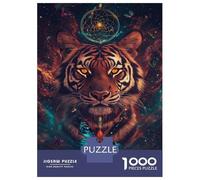 Rompecabezas para Adolescentes De 1000 Piezas Tiger's Cosmic Dream Rompecabezas para Adultos Juegos Relajantes Análisis Y Lógica Cumpleaños 52x38cm/1000pcs
