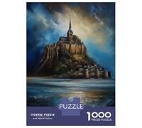 Rompecabezas para Adolescentes De 1000 Piezas Timeless Mont Saint Michel Rompecabezas Juegos Familiares Carrera De Velocidad Manual Cumpleaños 70x50cm/1000pcs