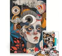 Rompecabezas para Adolescentes de 1000 Piezas Todas Las miradas Puestas en mí Arte Surrealista, Juego de ingenio, interacción Entre Padres e Hijos, Regalo de cumpleaños, Regalos 38x52cm