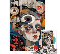 Rompecabezas para Adolescentes de 1000 Piezas Todas Las miradas Puestas en mí Arte Surrealista Rompecabezas para Adolescentes Juego de ingenio Regalo para Mujeres difícil y desafiante (50x75cm)